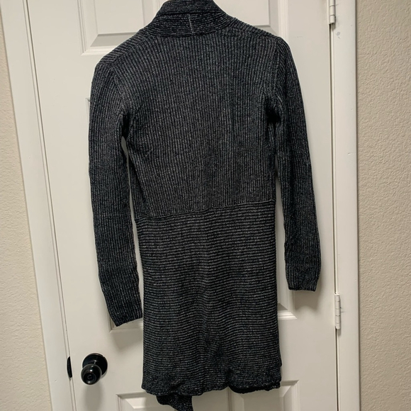 B04-CAbi Cloak Black Marbled Long-Lined Knit Cardigan Style 3530 M - Picture 5 of 6